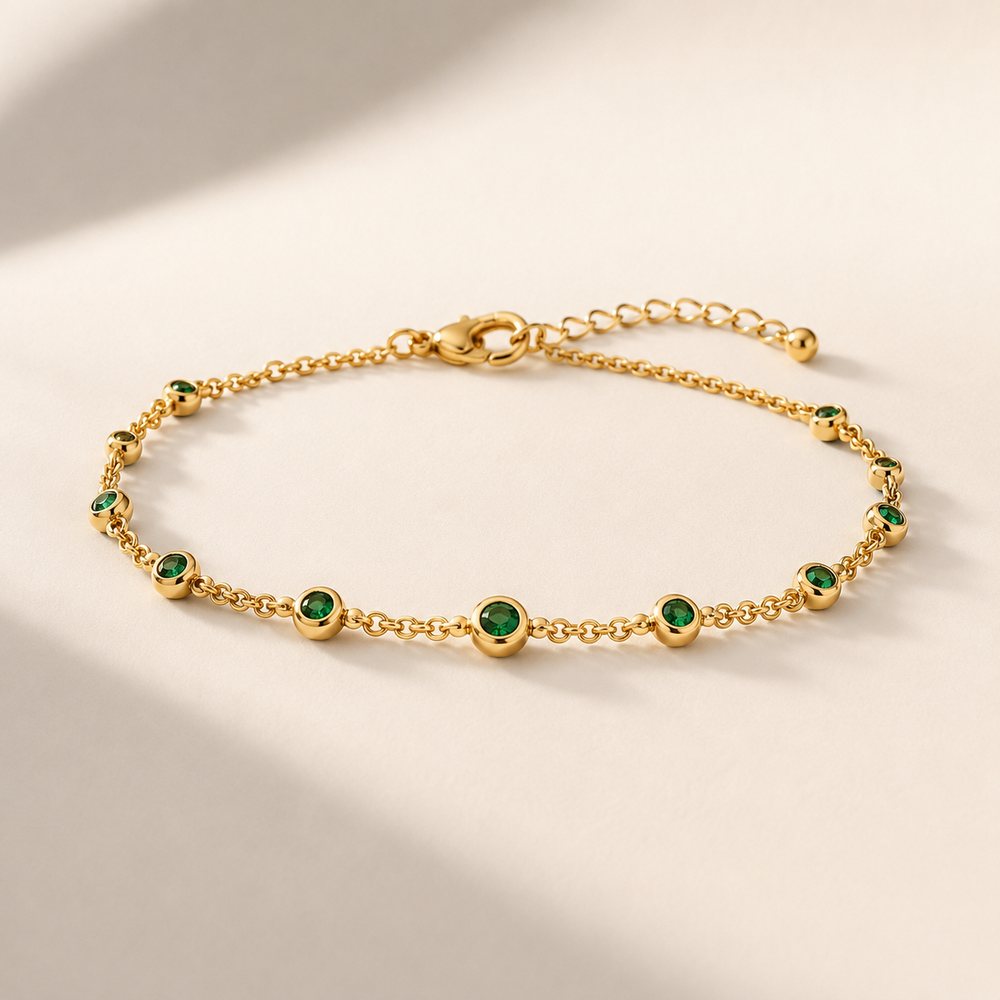 Bracelet Émeraude Fin